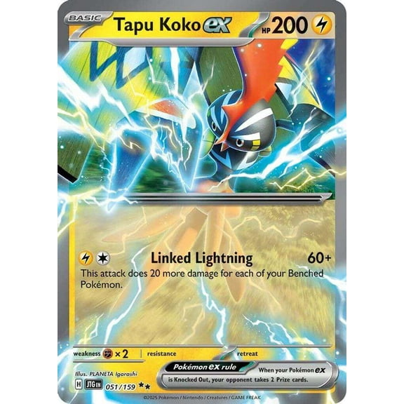 Pokemon Journey Together Double Rare Tapu Koko ex #51