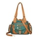 thumbnail image 1 of Bolso de mano de moda, monedero, cartera, bolso tipo cubo, informal, con cremallera, de piel sintética, para hombro Verde, 1 of 7