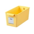thumbnail image 1 of Clean Tidy Large Capacity Storage Basket For Home And Office Desktop Storage Basket Miscellaneous Items Storage Mango Yellow Narrow type [1013-4], 1 of 9