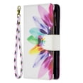 thumbnail image 2 of Dteck Wallet Phone Case for Google Pixel 6 Pro with Wrist Strap, Heavy Duty Zipper Purse Card Slots Wallet Cute Pattern Flip Folio Phone Case for Google Pixel 6 Pro, Sun Flower, 2 of 6