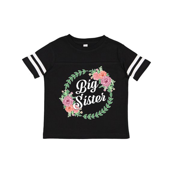 Inktastic Big Sister with Flower Circle Girls Toddler T-Shirt
