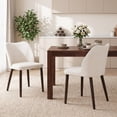 thumbnail image 4 of AFO Upholstered Modern Dining Chairs with Wooden Legs, Kitchen Side Chairs for Dining Room, Restaurant and Café, Set of 6, Beige, 4 of 11