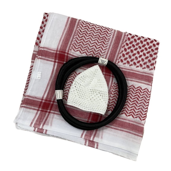 lanema Arabian Men's Headwear Traditional Middle Eastern Shemagh Head Scarf for Daily