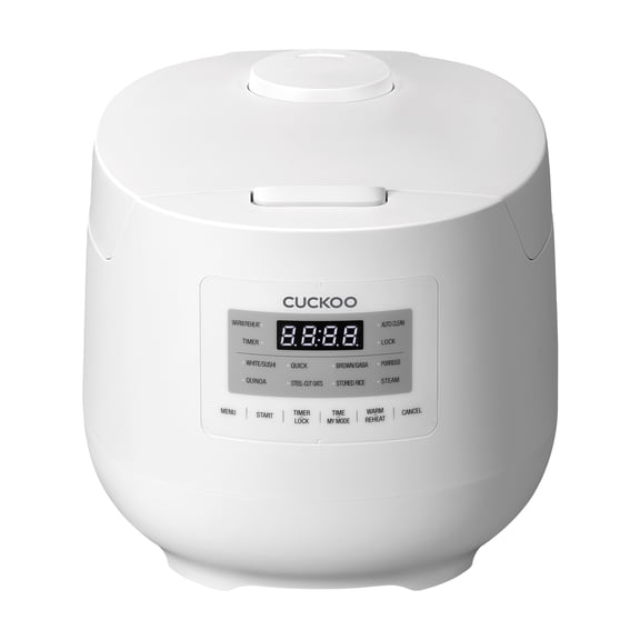 CUCKOO Micom Rice Cooker 6 Cup Uncooked / 12 Cup Cooked, Korean Fuzzy Logic Rice Cooker with Steam Tray, Versatile Food Steamer & Warmer with Non-Stick Inner Pot, Rice Maker, White (CR-0641F)