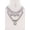 Silver, variant on Chunky Antique Stone Boho Bohemian Statement Necklace Earring Set Silver