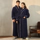 thumbnail image 2 of Camisón de terciopelo de algodón grueso de otoño e invierno para hombre, bata de baño de lujo ligera de talla grande extra grande para pareja, pijamas extendidos para mujer, 2 of 5