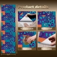 thumbnail image 3 of Retro Peel and Stick Wallpaper Modern Leopard Print Purple Geometric Wall Mural 23.6in x 9.8ft Self Adhesive Removable Wall Paper Renter Friendly Wallpaper for Bedroom Dressing Room Salon, 3 of 8