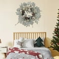 thumbnail image 6 of LanSuare Christmas Wreath, 30" Artificial Christmas Decorations Wreath with Balls, Pine Cones, White Berries,Pine Needle and Artificial Flower for Outdoor Indoor Christmas Decorations, 6 of 6