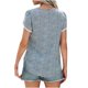thumbnail image 4 of Blusa de Manga Corta Fiudx con Cuello Redondo y Manga de Encaje para Mujer a la Moda, 4 of 7