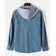 thumbnail image 4 of pstuiky camisa de manga larga para hombre, Top de color liso para niños, top informal con capucha, top de manga larga con capucha top de hombre xxxl, 4 of 7