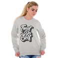 thumbnail image 5 of Treat Yo Self Funny Parks Rec Quote Women Crewneck Sweatshirt Brisco Brands S, 5 of 6