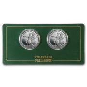 1/2 oz Palladium Round - Johnson Matthey Lewis & Clark (2 Pack)