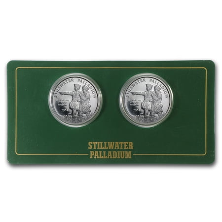 1/2 oz Palladium Round - Johnson Matthey Lewis & Clark (2 Pack)