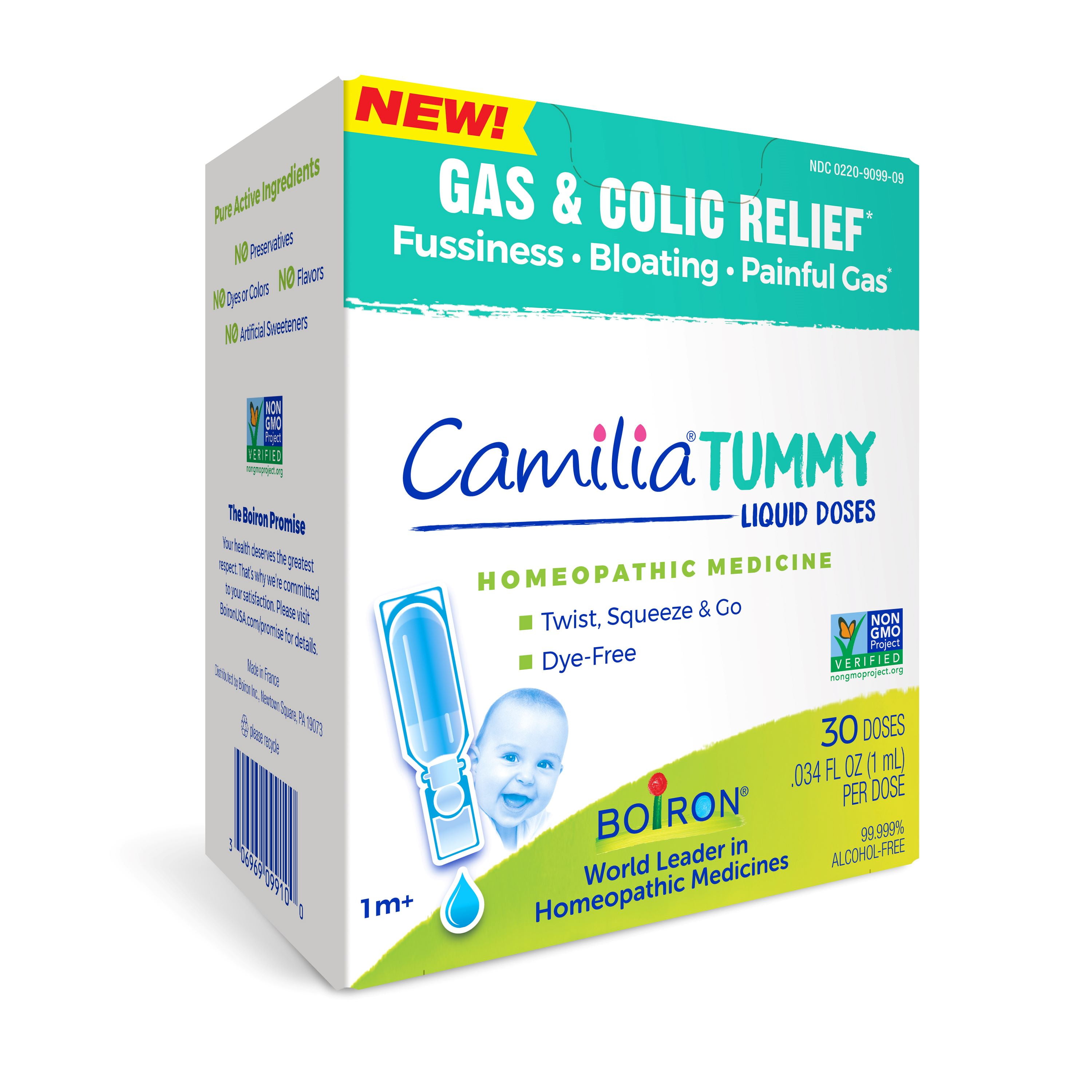 Boiron Camilia Tummy, Infant Gas Relief & Colic Relief, Homeopathic, 30 Liquid Doses
