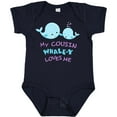 thumbnail image 3 of Inktastic My Cousin Whale-y Loves Me Boys or Girls Baby Bodysuit, 3 of 5