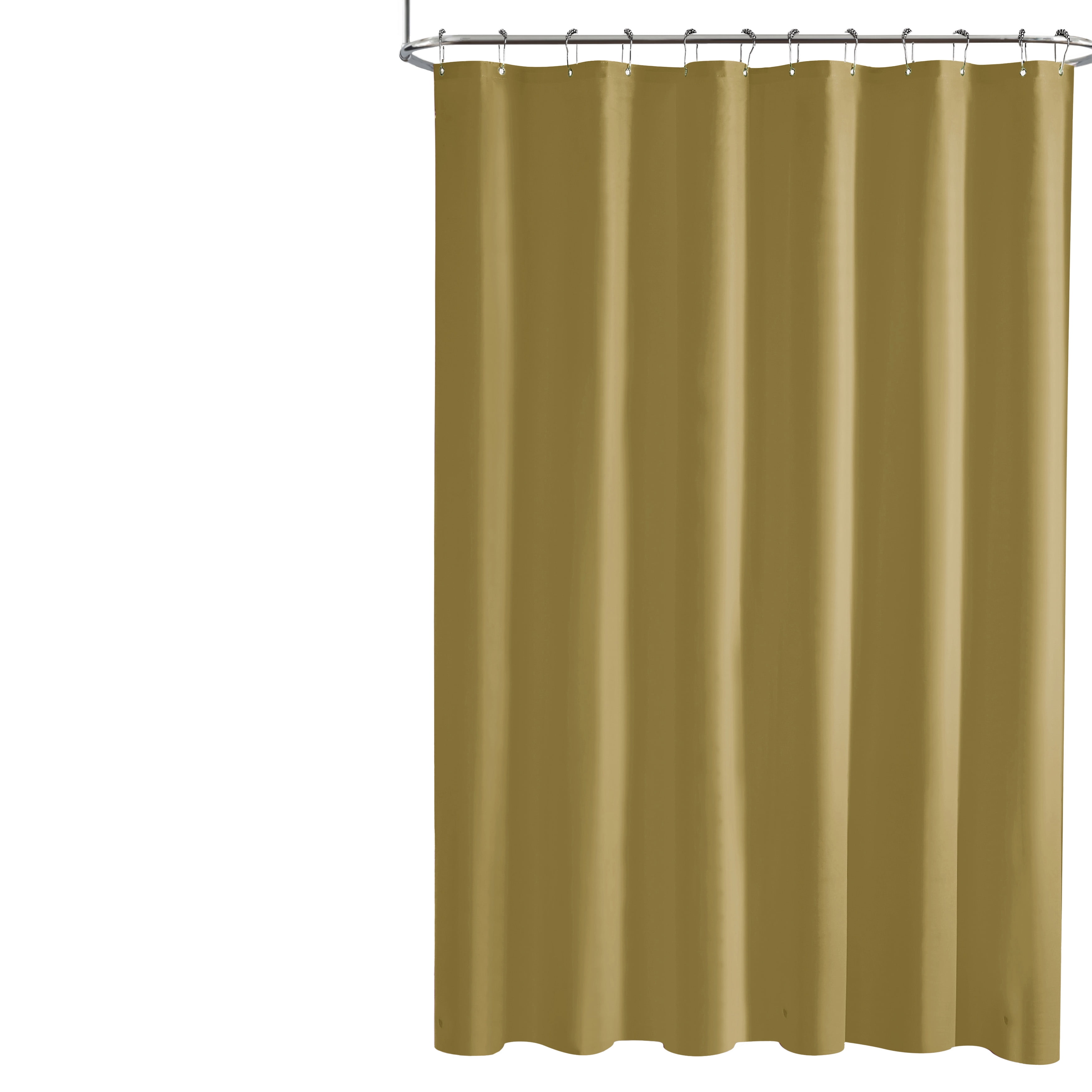 VCNY Home Hotel Style Gold Heavy Duty PEVA Shower Liner, 72" x 72"