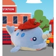 thumbnail image 4 of DolliBu Blue Narwhal Firefighter Stuffed Animal - Super Soft Narwhal Fireman Toy with Red Fireman Hat Outfit, Cute Ocean Life Animal Fire Fighter Doll Plush Toy for Kids and Adults - 12 Inch, 4 of 5
