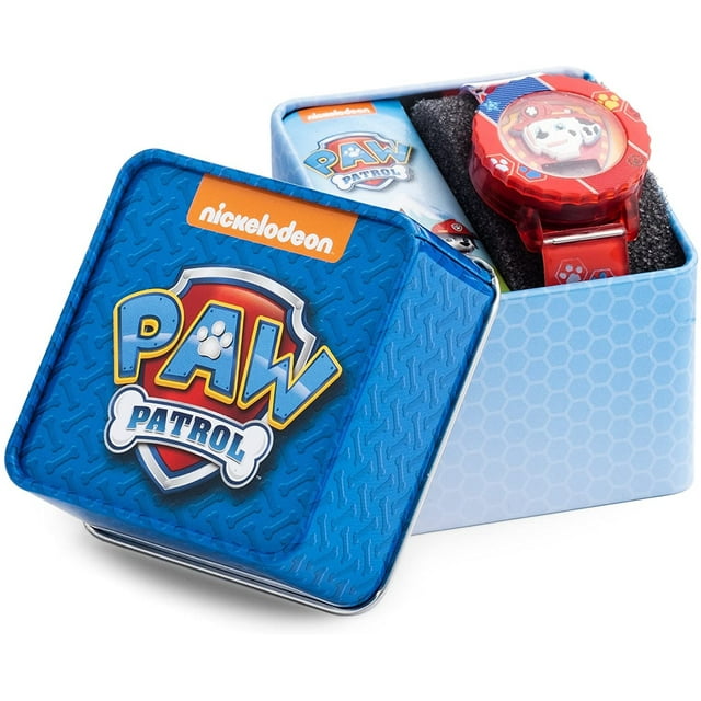Paw Patrol Reloj Digital para Niños con Estuche Rojo, Cómoda Correa Roja, Fácil de Hebilla Accutime Accutime