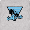 thumbnail image 4 of Inktastic California with Triangle and Palm Trees in Blue Boys or Girls Long Sleeve Toddler T-Shirt, 4 of 5