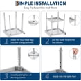thumbnail image 3 of Stainless Steel 36x30x30 In Grill Stand Table with Adjustable Legs 400 lb NSF-Certified Capacity and 2 In Spill-Proof Edge for Kitchen, 3 of 7