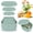 3 Pack - Green, variant on PETGLE Silicone Food Storage Lunch Bento Box Set of 3 Reusable Nesting Containers with Lids BPA Free Dishwasher Microwave Oven Freezer Safe Leakproof (6.7oz, 10oz, 20oz)