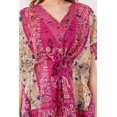 thumbnail image 4 of Divine threads Women’s Short Kimono Tunic Kaftan Plus Size Dashiki Caftan Summer Beach Wear (US, Alpha, One Size, Regular, Regular, Elephant_Pink), 4 of 7