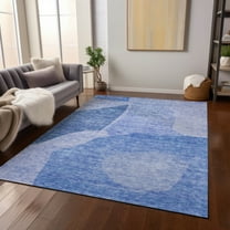 Addison Rugs Chantille Indoor/Outdoor Transitional Abstract Navy Washable Rectangle Rug, 10' x 14'