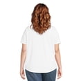 thumbnail image 3 of Terra & Sky Women’s Plus Size V-Neck Tee, 3 of 5