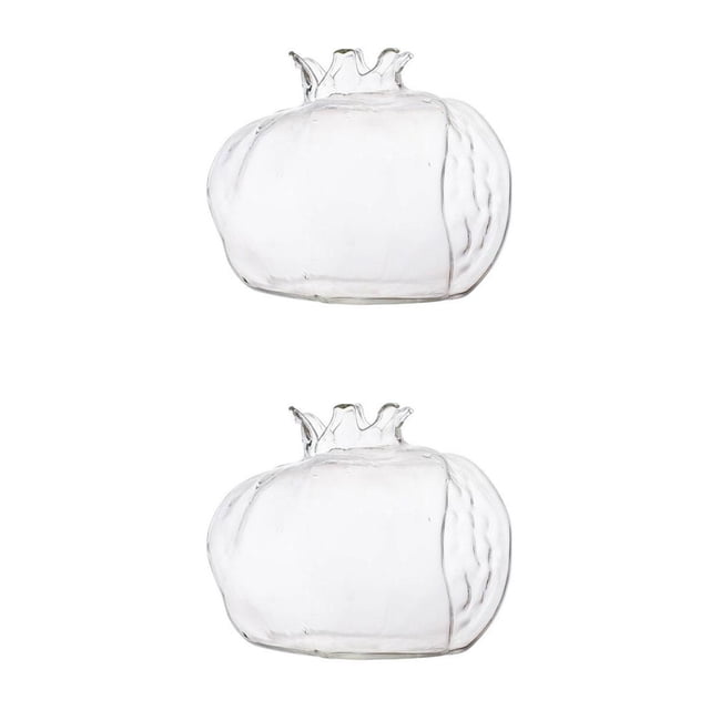 2Pcs/Set Handmade Pomegranate Vase Glass Bottles Centerpiece for Party Wedding Indoor Decoration