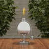 Pure Garden Tabletop Torch Lamp 10" Stainless Steel