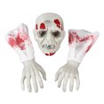 thumbnail image 1 of Injueey ABS Unisex Halloween Skull Props Fácil de usar Accesorio de fiesta Aspecto realista Kits de decoración para fiestas Viejo mancha de sangre, 1 of 6