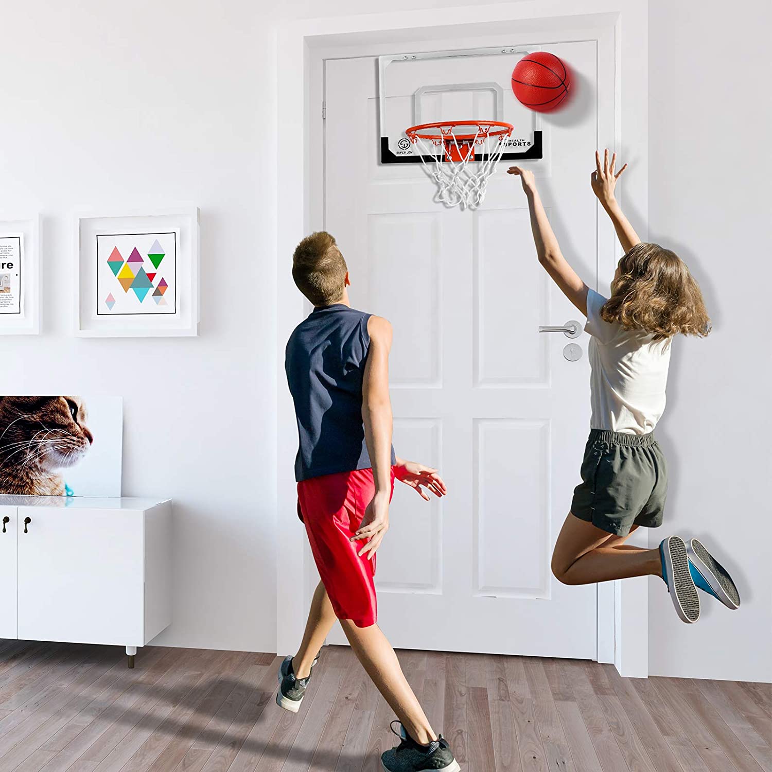 BRIZI LIVING  Mini Basketball Hoop with 3 Ball, Original, Standard - 16" x 12" Basketball Hoop - image 2 of 9