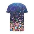 thumbnail image 5 of Ichuanyi liquidación de la moda femenina encaje impreso mangas cortas blusa en V tops casuales ICHUANYI WER2023081604225, 5 of 5