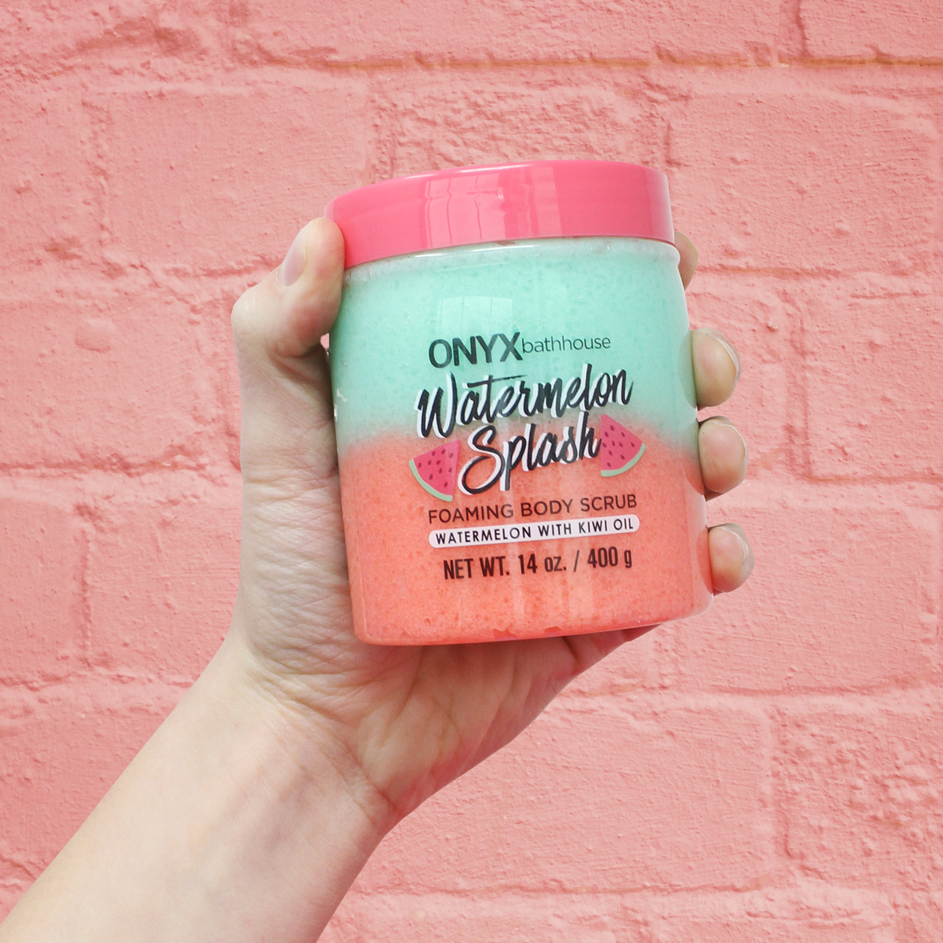 Onyx Brands Bathhouse Watermelon Splash Foaming Body Scrub, 14 oz