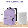 thumbnail image 3 of Matein 15.6 in Laptop Backpack for Women, Waterproof Computer Backpacks for School Work Travel, Purple, 3 of 7