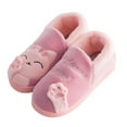 thumbnail image 4 of asdoklhq Slip On Shoes for Women,Women Winter Home Slippers Cartoon Cat Non-slip Warm Indoors Bedroom Floor Shoes, 4 of 7