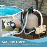 XtremepowerUS 1.5HP Variable Speed Above Ground Pool Pump, High Flow, Intelligent Control Panel, 115V