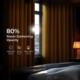 thumbnail image 3 of HPD Half Price Drapes Dandelion Gold Extra Wide Faux Linen Room Darkening Curtains for Bedroom & Living Room Curtains (1 Panel), Window Curtains 108 inches long, 100W X 108L, 3 of 10
