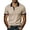Beige, variant on Men's Polo Shirts Collar Color Blocked Short Sleeved Button Pocket Polo Shirt Top