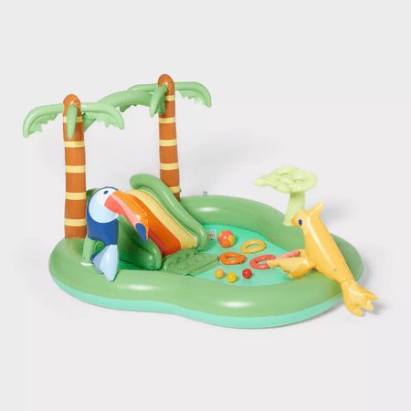 ZAJ Forest Play Center - Quick setup with built-in water slide, sprinklers and games.