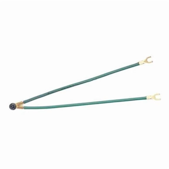 Ideal Grounding Tail,2-Wire,2 Forks,Green,Pk25 30-3288