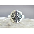 thumbnail image 4 of SS DESIGNS Sterling Silver Moth Ring Celestial Moth Ring Moon Moth Moon Phase Ring, 4 of 5