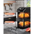 thumbnail image 3 of Aeitto 12QT Large Air Fryer, 12-in-1 Digital Airfryer with Clear Window, 40+ Recipes, Flavor-Lock Tech, Shake Reminder, Compact, Quiet, Dishwasher Safe, Nonstick, Fit for Family of 2-5, Black, 3 of 9
