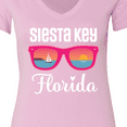 thumbnail image 4 of Inktastic Siesta Key Florida Beach Trip Women's V-Neck T-Shirt, 4 of 5