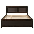 thumbnail image 5 of Daybed with Trundle, Full Size Daybed with Storage Shelves, Wooden Platform Bed with Bookcase Headboard for Girls, Boys & Adults, Espresso, 5 of 8
