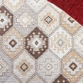 thumbnail image 6 of SAFAVIEH Sunrise Lara Geometric Reversible Indoor/Outdoor Area Rug, Ivory/Beige Brown, 4' x 5'7", 6 of 8