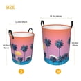 thumbnail image 5 of Daiia Beach with Palm Trees Round Laundry Basket with Handles Thickened Waterproof Circular hamper,Dirty Clothes Storage Basket for Bedroom,Bathroom,College Dorm-Small, 5 of 8