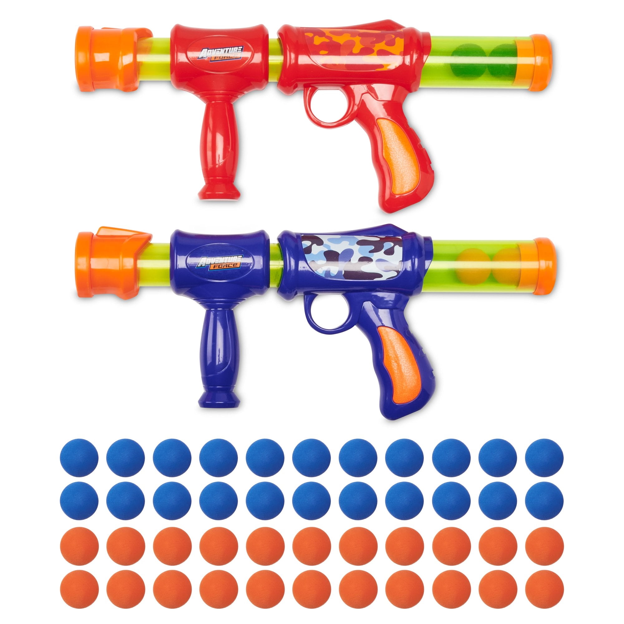 Adventure Force Pop & Bop Pop Blasters, 2 Blasters & 48 Foam Balls | Children Ages 6+