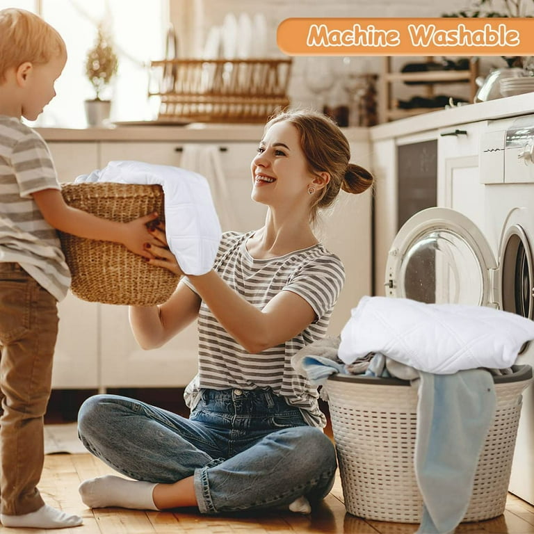 Yoofoss Waterproof Crib Mattress Protector 2 Pack Quilted Crib Mattress Pad Cover Ultra Soft and Breathable Machine Washable Toddler Mattress