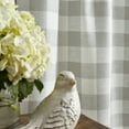 thumbnail image 6 of Curtainworks Buffalo Check Valance and Tier Set of 3, Indoor Light Filtering, Polyester, Rod Pocket , Grey , 56"W x 36"L, Adult, 6 of 10